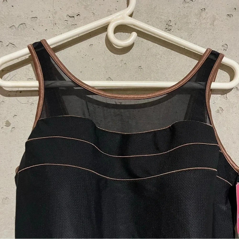 Baltex Full Figure One Piece Swim Suit NWT Size 22W Black Thick Straps Padded - Picture 2 of 11